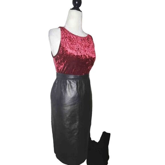 Red Crushed Velvet Sleeveless Tank Top Vintage 90s Vday - Picture 5 of 7